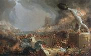 Thomas Cole the course of empire destruction oil painting